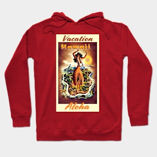 Vintage Hawaii travel Poster 1940s Hoodie